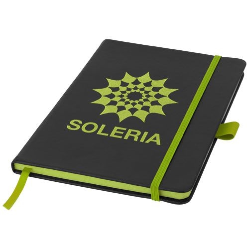 PF106907-4Colour-Edge A5 Hard Cover Notizbuch_ schwarz_limone