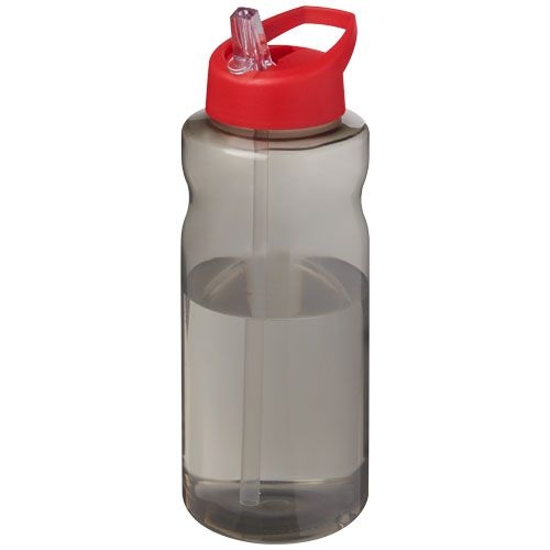 PF210179-7H2O Active® Eco Big Base 1L Sportflasche mit Ausgussdeckel _ kohle_rot