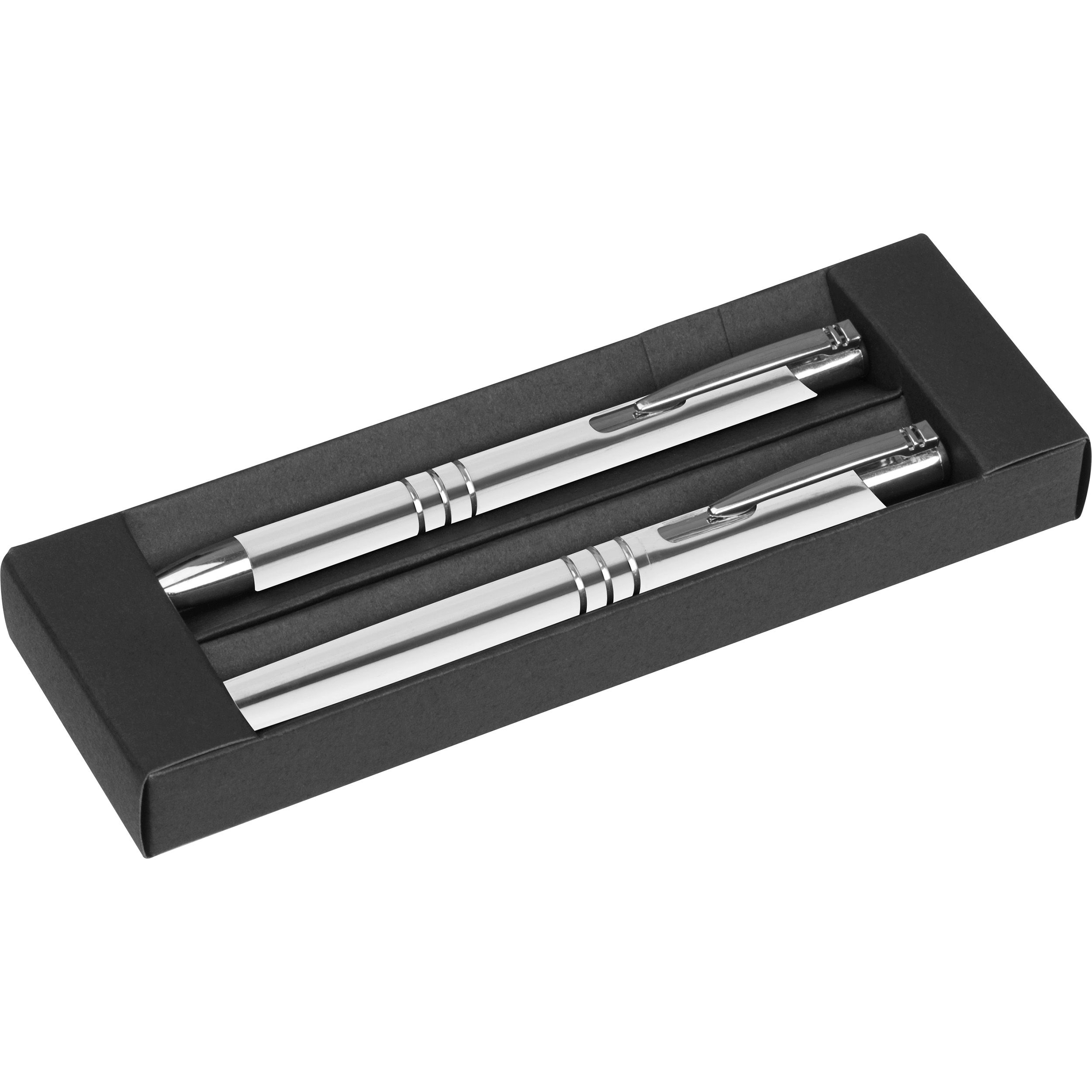 MA10761-06Schreibset bestehend aus einem Kugelschreiber und einem Rollerball_ weiss