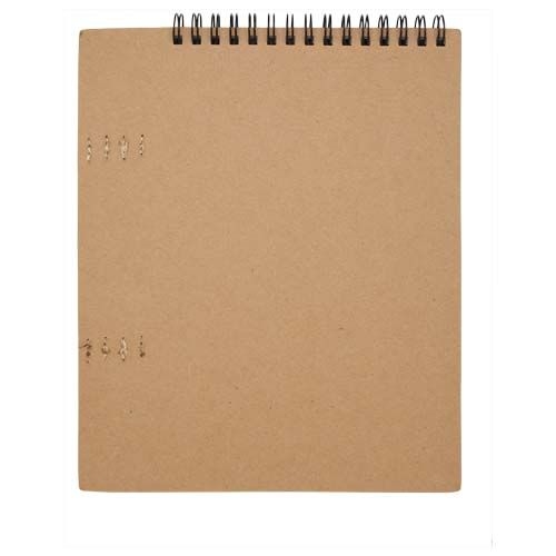 PF107967-1Doodle A5 Softcover Spiralnotizbuch mit Farbstiftset_ natur
