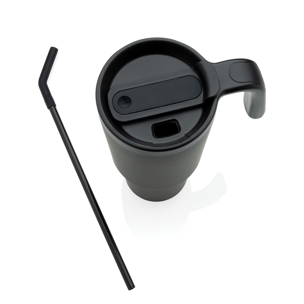 XDP437_32-01Graphic 360 Becher aus RCS-zertifiziert recyc. Stahl_ 900ml_ schwarz