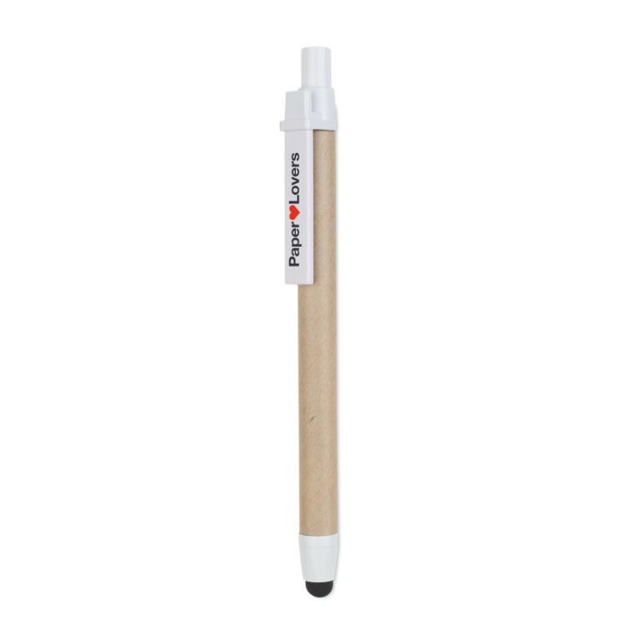 MO8089-06Recytouch Kugelschreiber mit Stylus _ Weiss