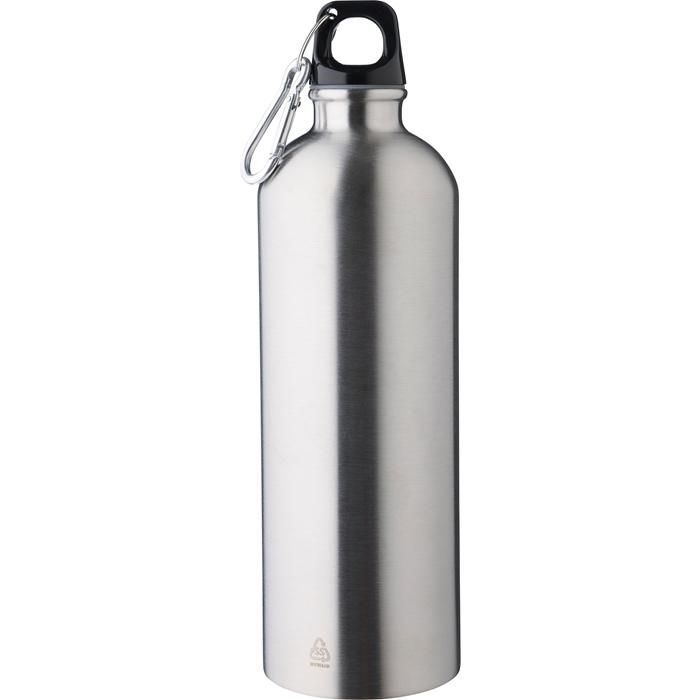 GI1204263-32Recycelte einwandige Edelstahlflasche _750 ml_ Emeric_ silber