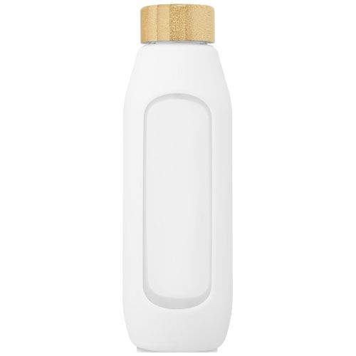 PF100666-1Tidan 600 ml Flasche aus Borosilikatglas mit Silikongriff_ weiss