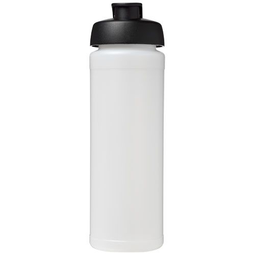PF210074-16Baseline® Plus grip 750 ml Sportflasche mit Klappdeckel_ transparent_schwarz