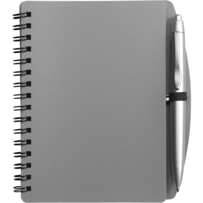 Notizbuch aus Kunststoff Kimora, Grau