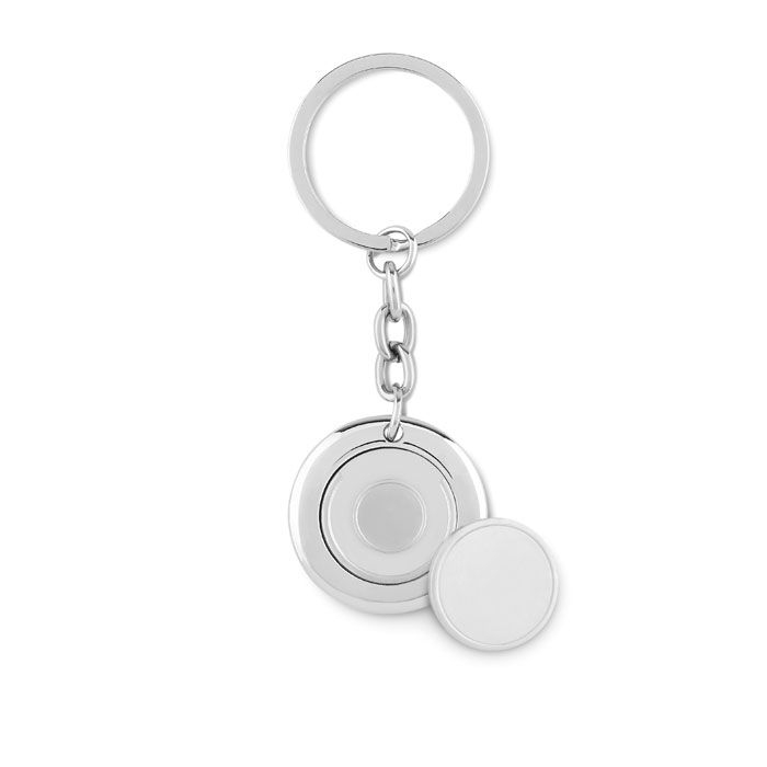 MO9289Flat Ring Schluesselring mit Muenzhalter