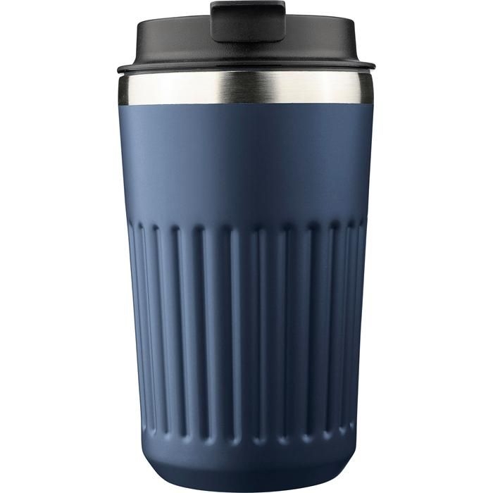GI1353907-05Reisebecher aus recyceltem Edelstahl _400 ml_ Chiara_ blau