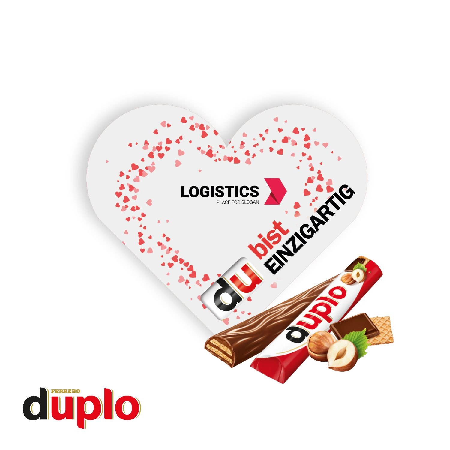 CD91664-01duplo Werbekarte Herz_ duplo Riegel