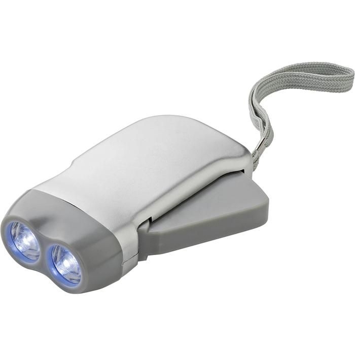 GI4532-32LED-Dynamotaschenlampe aus Kunststoff Tristan_ silber