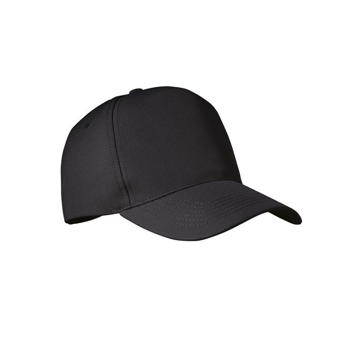 MO6831-03Senga RPET Baseball Kappe 5 Panels_ schwarz