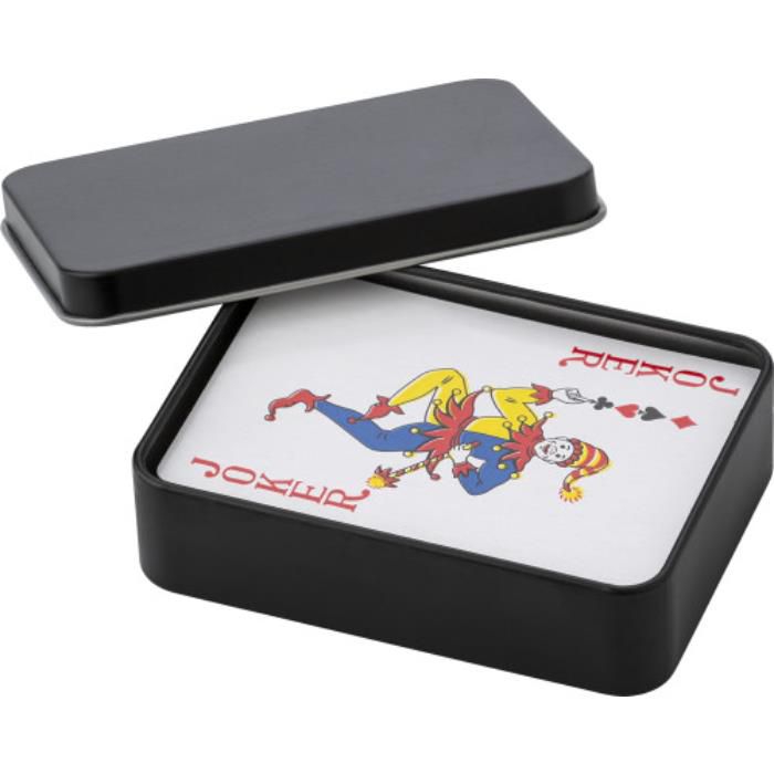 GI771596-01Metalldose mit Spielkarten Nathan_ Schwarz