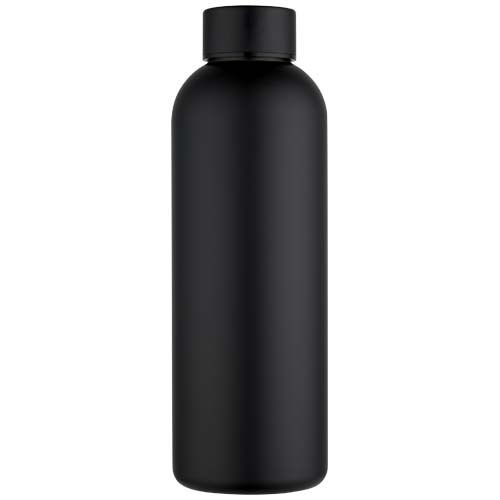 PF100920-5Spring 750 ml RCS-zertifizierte einwandige Trinkflasche aus recyceltem Edelstahl_ schwarz
