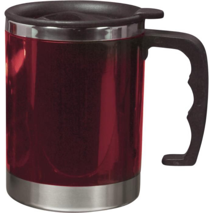 GI4658-08Trinkbecher mit Deckel aus Kunststoff Gabi_ Rot