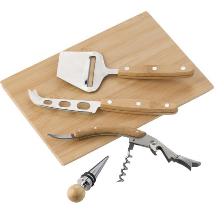 GI839567-11Kaese- und Weinset aus Bambus Patrick_ Braun