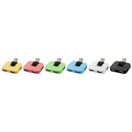 Gaia USB Hub mit 4 Anschlüssen, schwarz