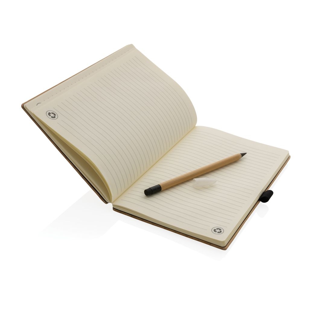 XDP774.46-9Bambus-Notizbuch und Infinity-Bleistift im Set_ braun