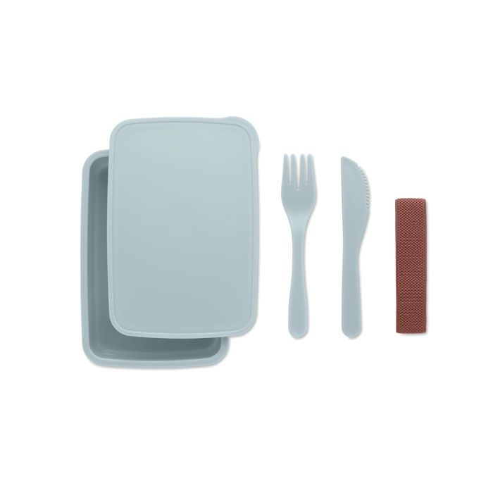 MO6254-66Sunday Lunchbox mit Besteck_ babyblau