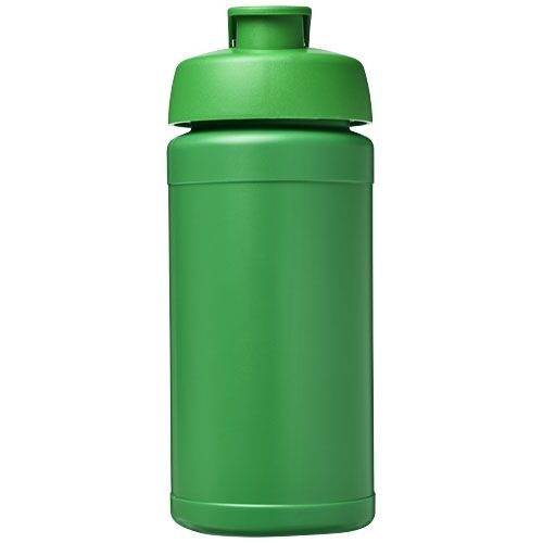PF210461-5Baseline 500 ml recycelte Sportflasche mit Klappdeckel _ gruen_gruen