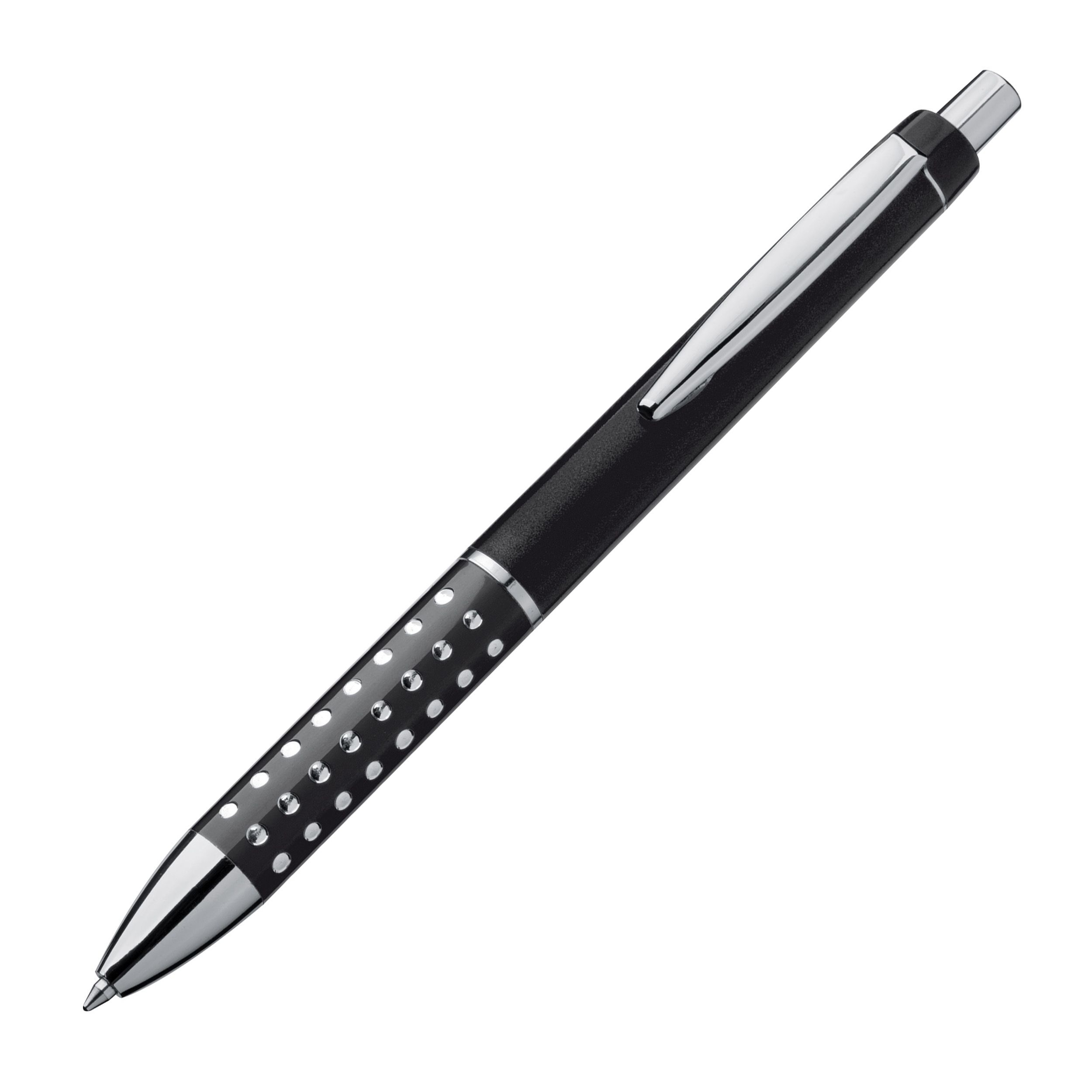 Kugelschreiber mit glitzernder Griffzone, schwarz