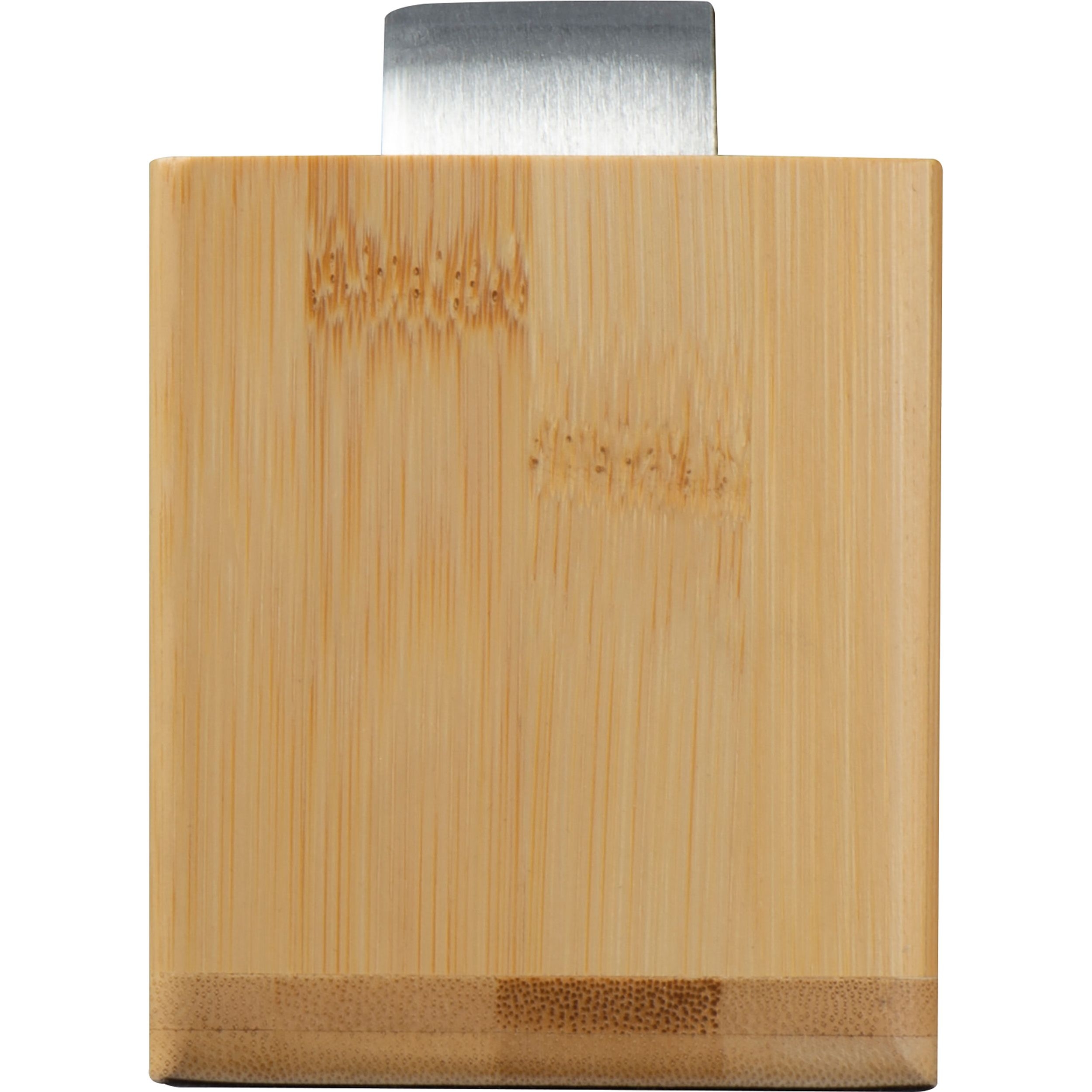 MA23154-13Stiftekoecher aus Bambus mit analoger Uhr_ beige