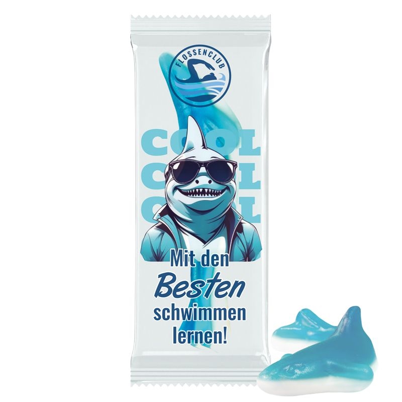 JG10170-2Fruchtgummi 1er Hai_ Haifisch_ transparente Folie