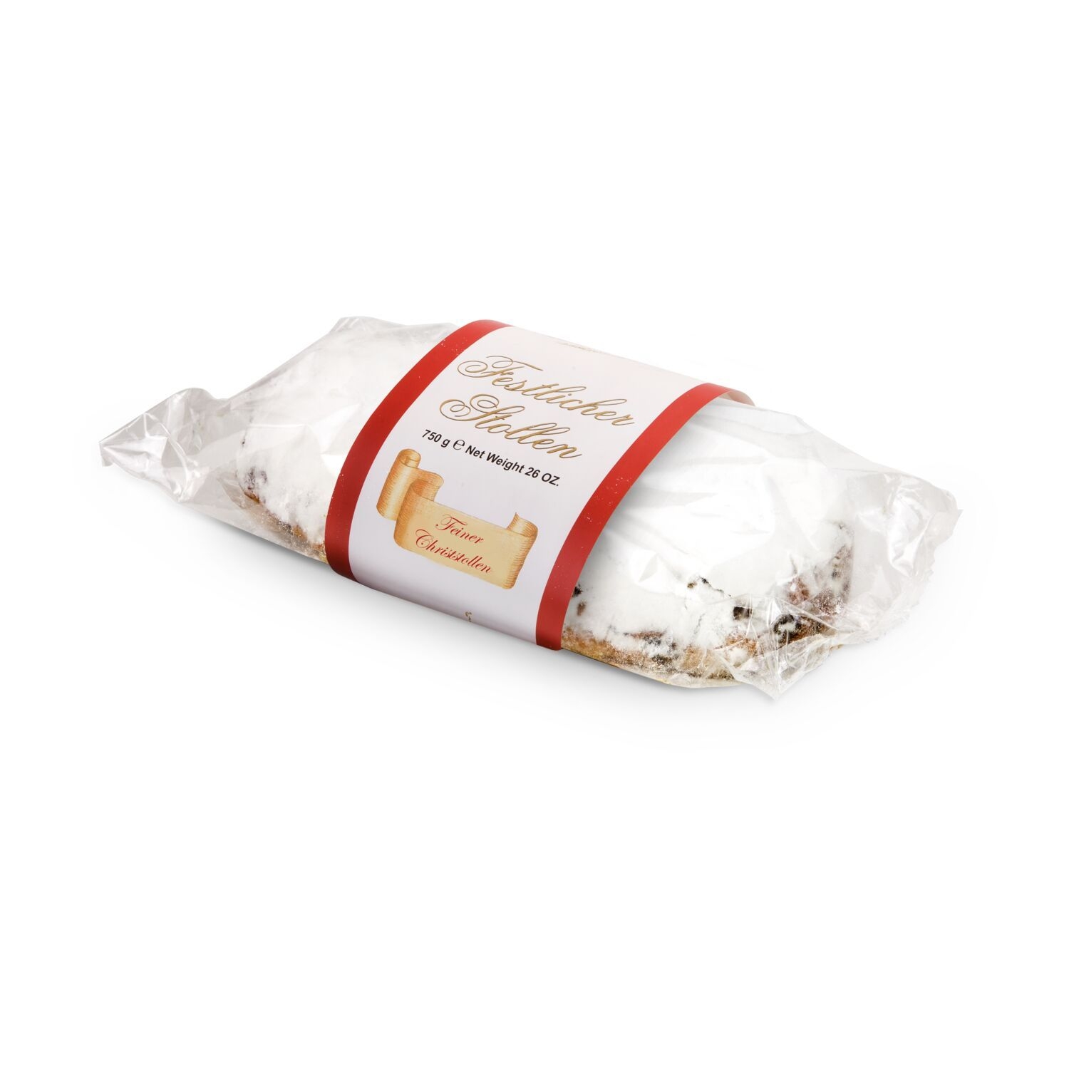 RP1345Christstollen im roten Geschenkkarton