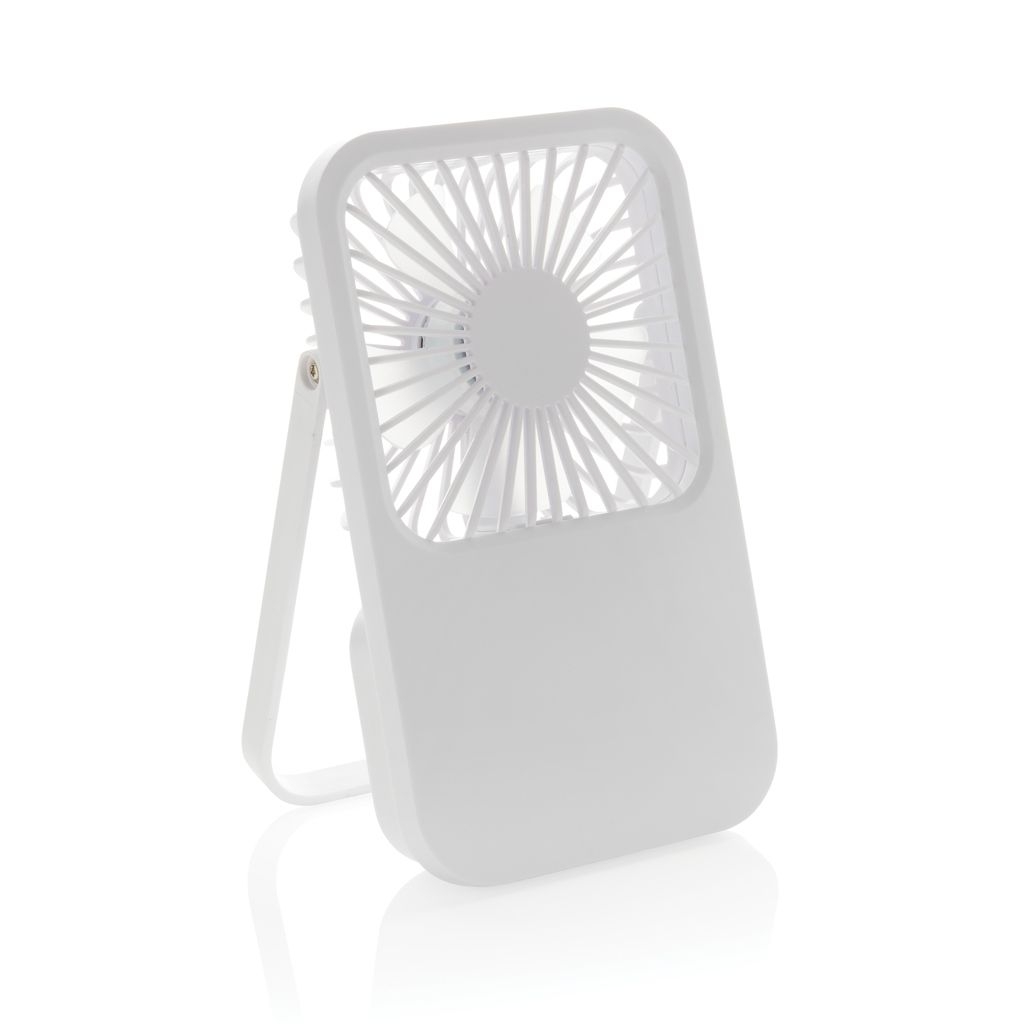 XDP457_08-03Aervina wiederaufladbarer Tischventilator aus RCS rec. ABS_ weiss