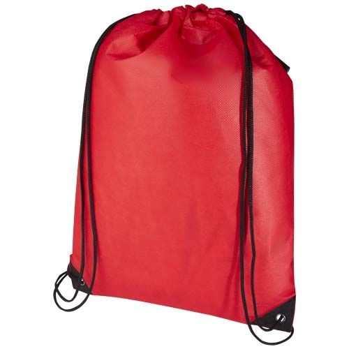PF130080-2Evergreen Sportbeutel aus recyceltem GRS Non Woven 5 L_ rot