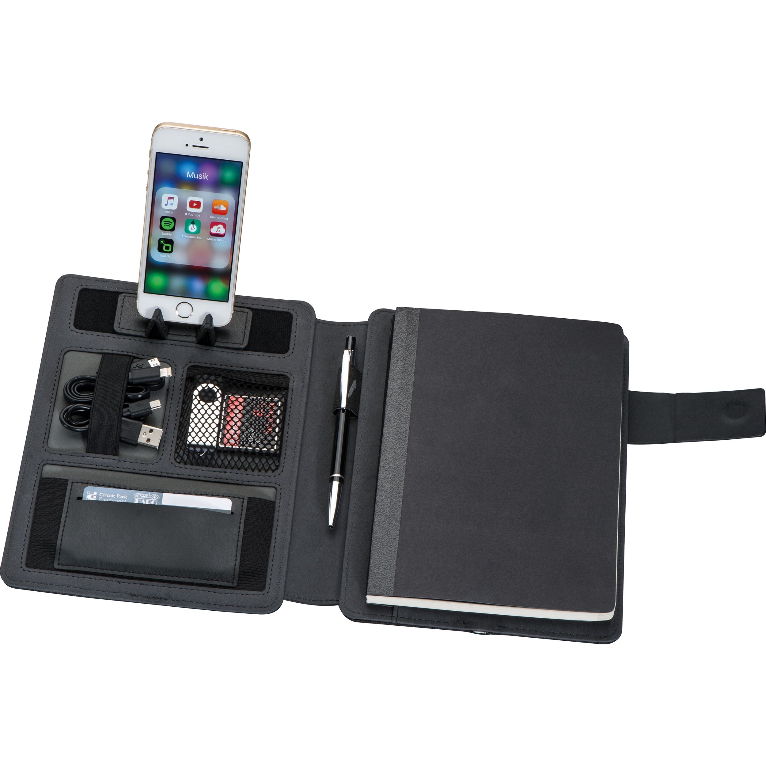 MA20486-03A5 Mappe mit integrierter Powerbank 4.000 mAh_ schwarz