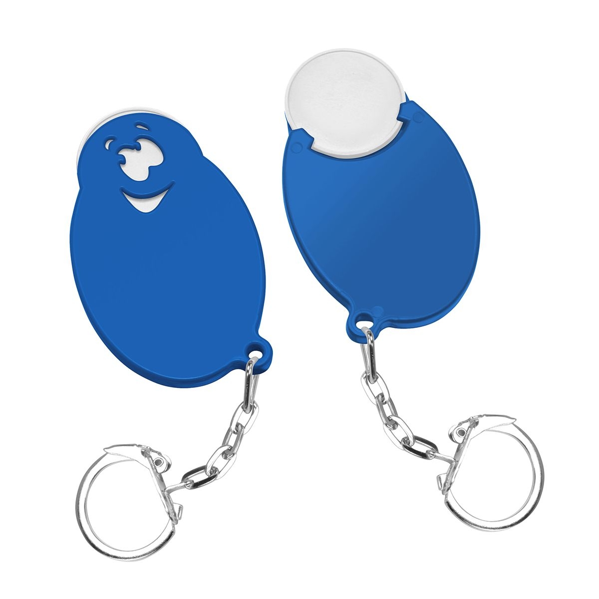 HE7855K-0-3Chiphalter mit 1€-Chip _Gesicht_ weiss_ blau