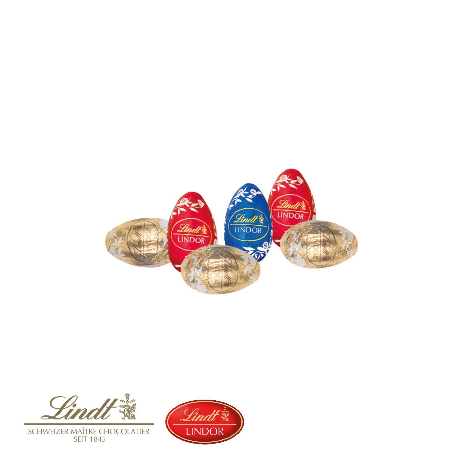 CD94606-01Schoko-Eier 6er Set mit Lindt Schokolade_ Lindt Schokoeier