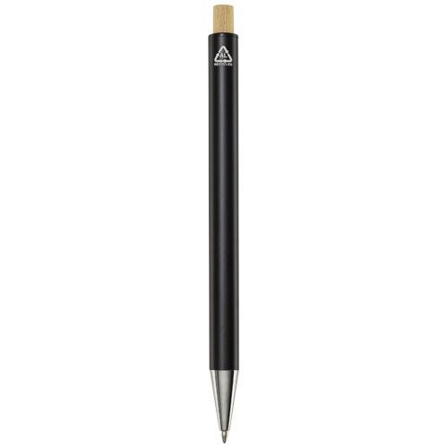 Cyrus Kugelschreiber aus recyceltem Aluminium, schwarz