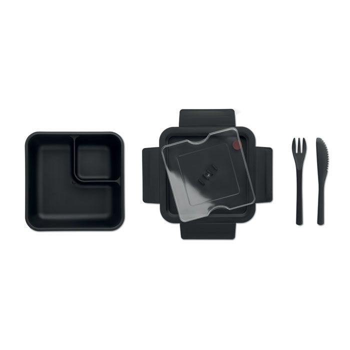 MO6275-03Saturday Lunchbox PP 600ml_ Schwarz