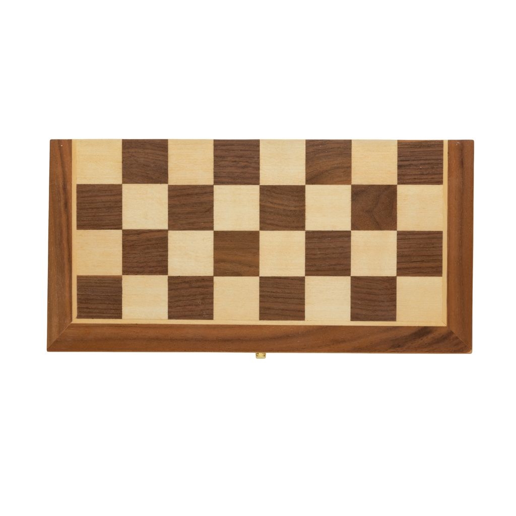 XDP940.12-9Faltbares Schachspiel aus Holz_ braun