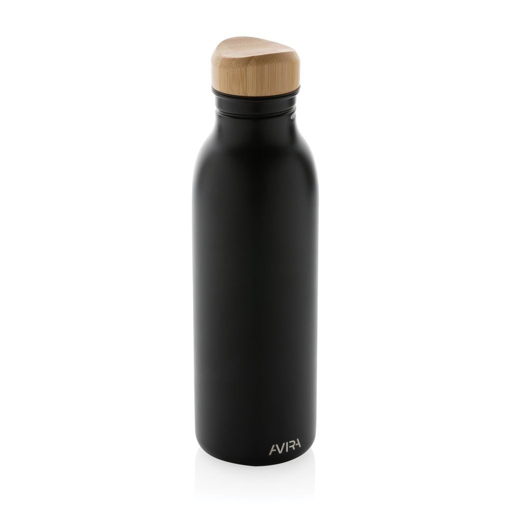 XDP438_06-1Avira Alcor 600ml Wasserflasche aus RCS rec. Stainless-Steel_ schwarz