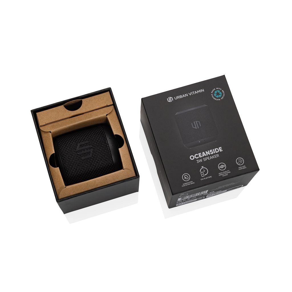 XDP331_57-01Urban Vitamin Oceanside 3W-Speaker aus RCS rec. Kunststoff_ schwarz