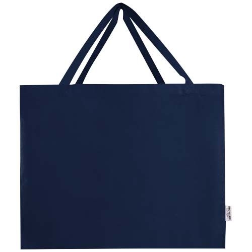 PF120734-5Odessa 220 g_m² Baumwoll Tragetasche aus GRS recycelter Baumwolle 40L_ navy