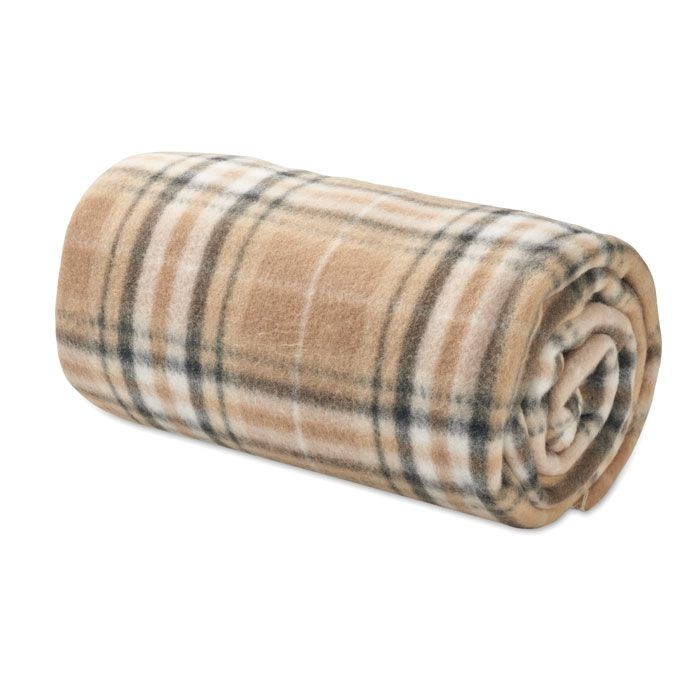 MO9936-13Dinara Rpet RPET Fleece-Reisedecke Karo_ Beige