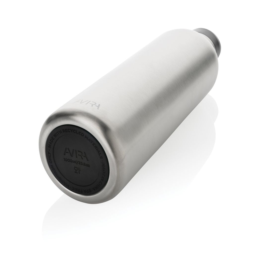XDP438.01-2Avira Avior RCS recycelte Stainless-Steel Flasche 1L_ silber