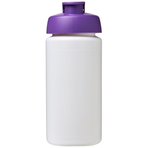 PF210072-10Baseline® Plus grip 500 ml Sportflasche mit Klappdeckel_ weiss_lila