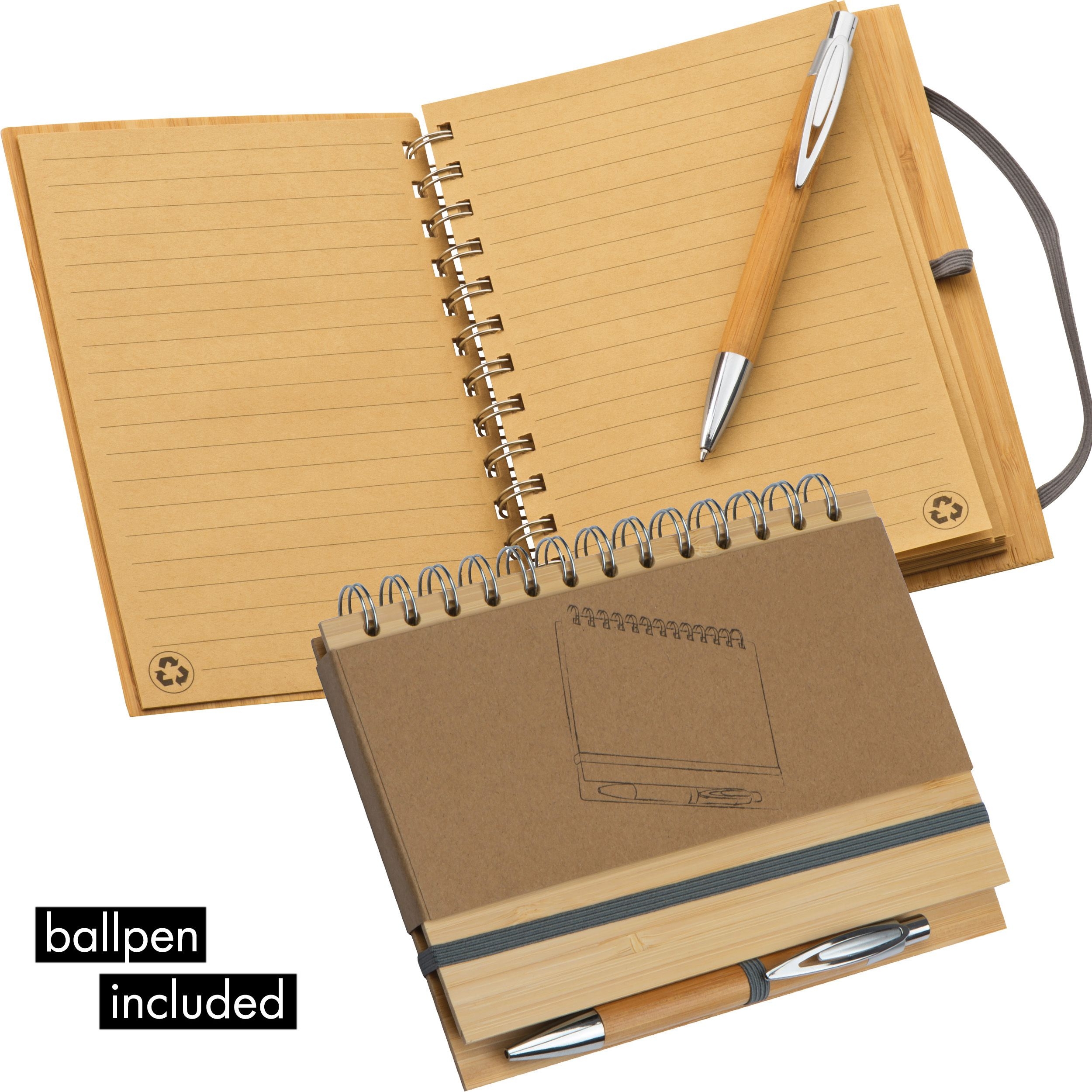 MA28909-01Notizbuch mit Bambuscover_ braun