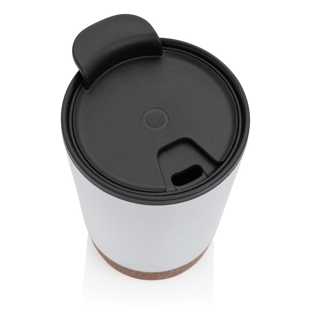 XDP435.07-3RCS recycelter Edelstahl-Kaffeebecher mit Kork_ weiss