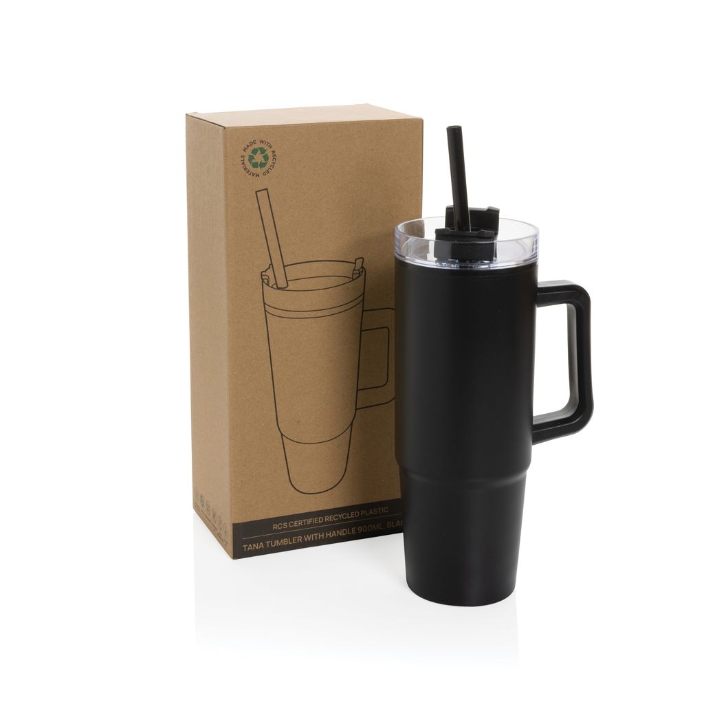 XDP437.10-1Tana Becher aus RCS recyceltem Kunststoff mit Griff 750ml_ schwarz