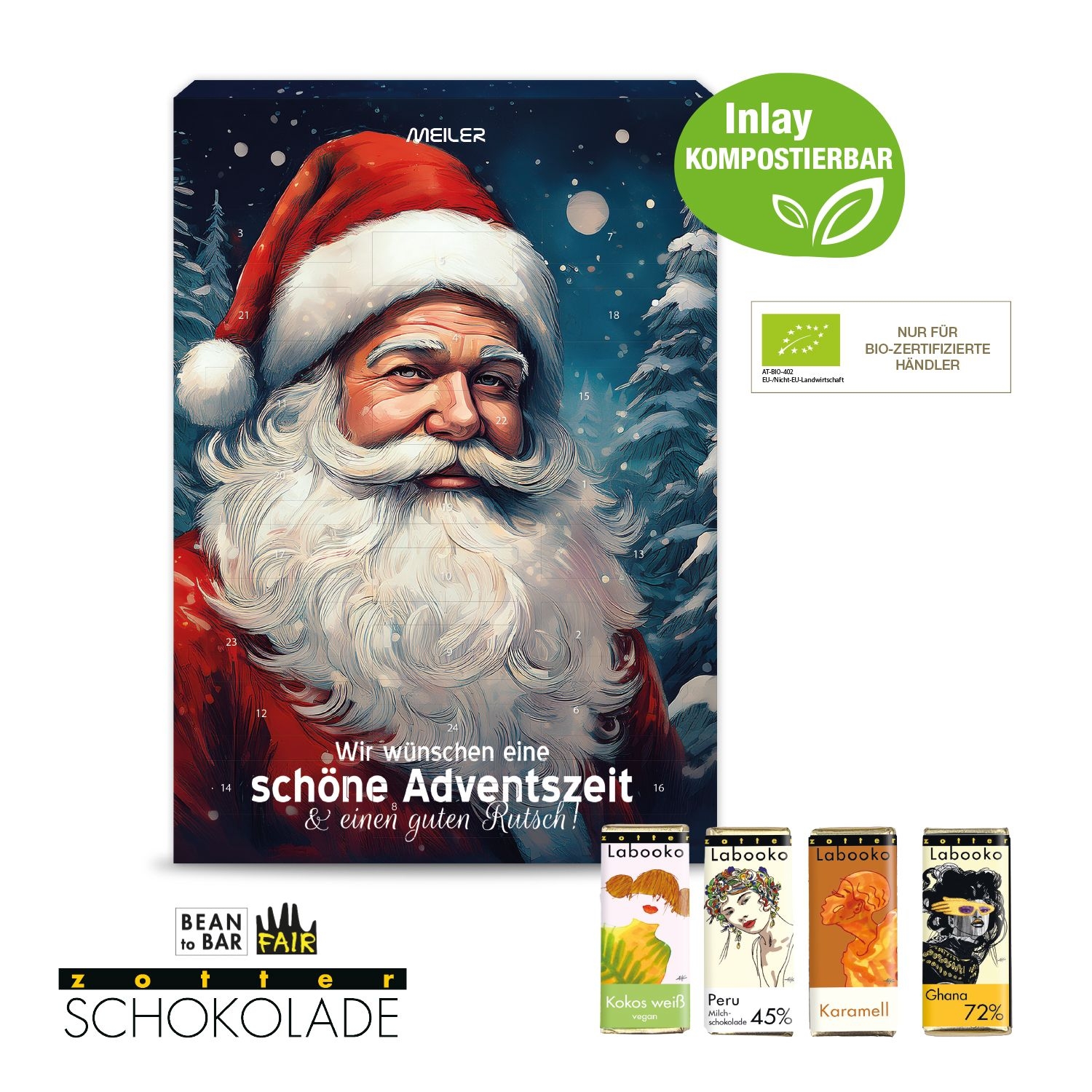 CD55442Adventskalender mit Zotter Schokolade