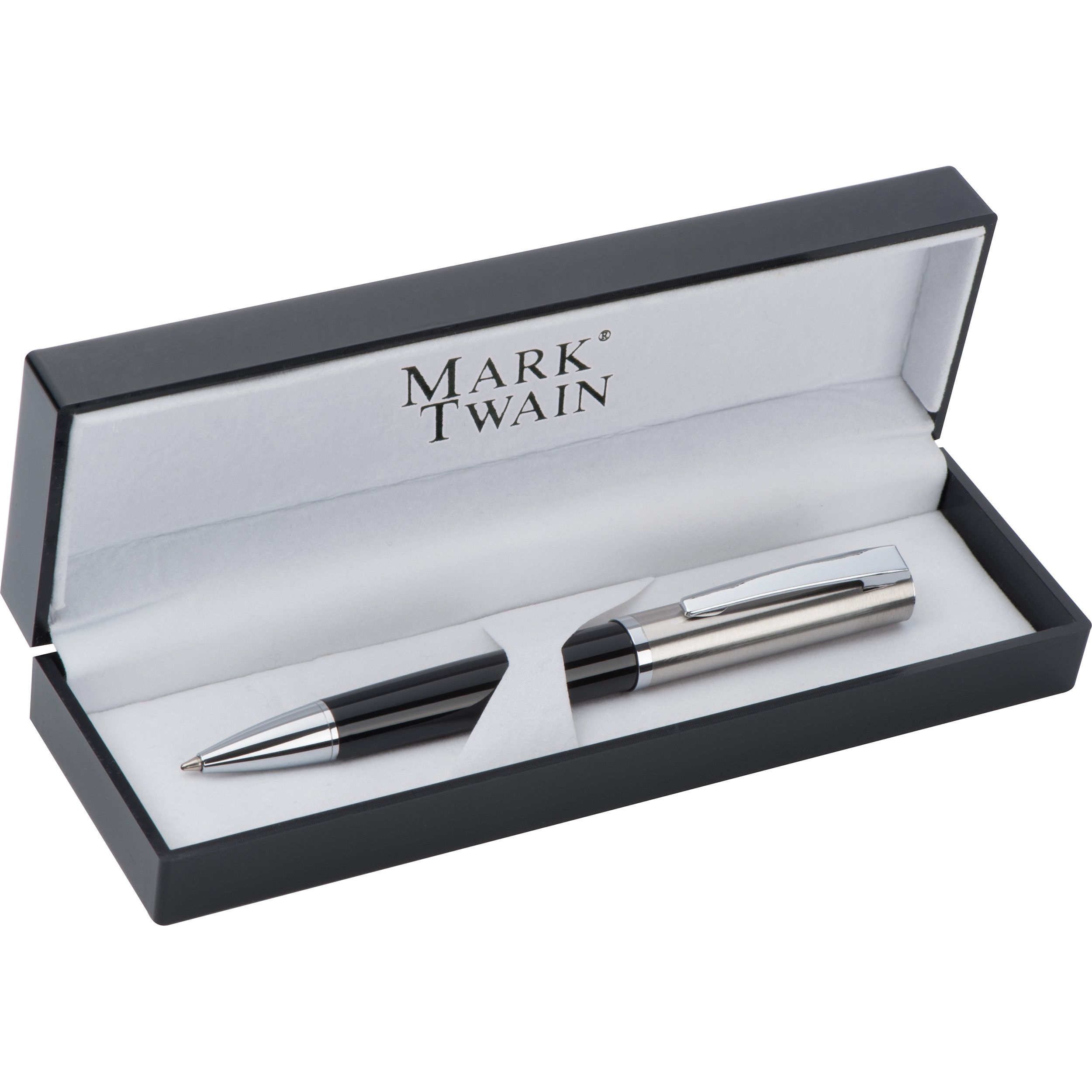 MA13383-03Mark Twain Kugelschreiber in Geschenkbox _ schwarz