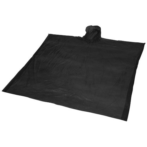 PF109417-6Mayan Regenponcho mit Aufbewahrungstasche aus recyceltem Kunststoff_ schwarz