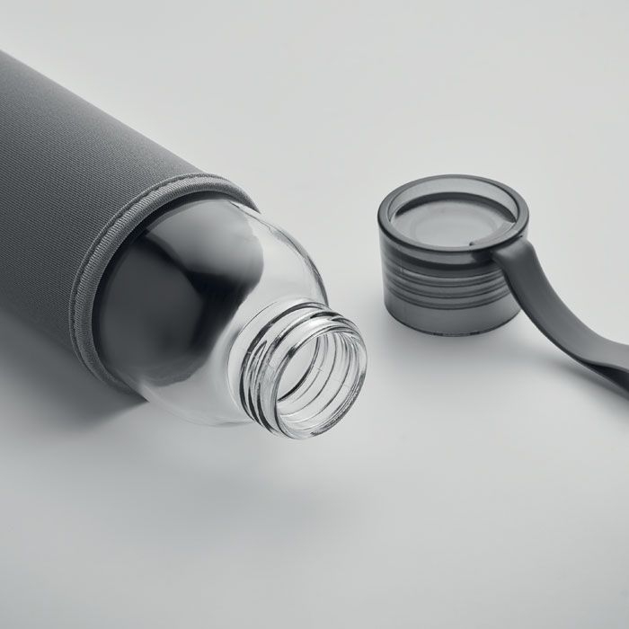 MO2089-07Ebor Flasche recyceltes Glas 500 ml_ grau