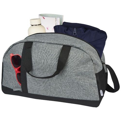 Reclaim GRS recycelte Sport-Reisetasche 21 L, schwarz,heather grau