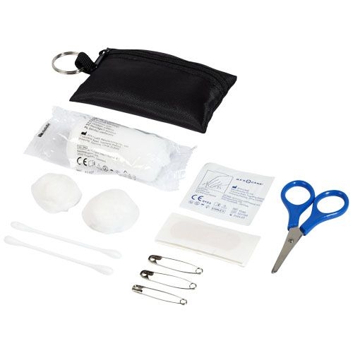PF122009Valdemar 16-teilige Erste-Hilfe-Tasche mit Schluesselanhaenger